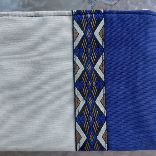 Achilleas Accessories Handbag like new, white and blue