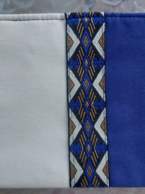 Achilleas Accessories Handbag like new, white and blue