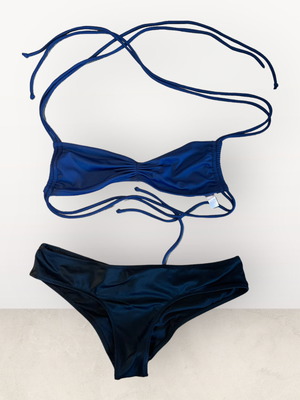 Victorias Secret μπικίνι small αφόρετο, μπλε σκούρο και μαύρο