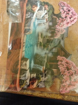 Wooden wall key holder landscape new