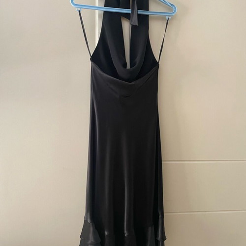Satin black dress new size M