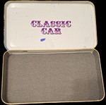 Vintage metal pencil case "Classic Car" used, 80s/90s