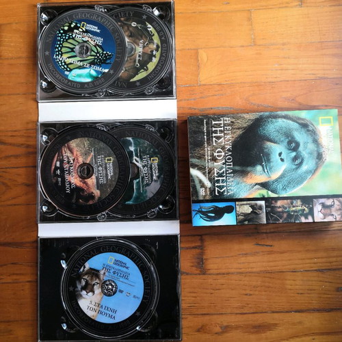 National Geographic 7-set used DVDs with animals and plants