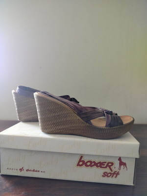 Boxer summer sandals used, purple size 38