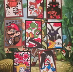Σετ καρτ ποστάλ Super Mario Hanafuda αυθεντικό Nintendo, νέο σφραγισμένο, 8 κάρτες