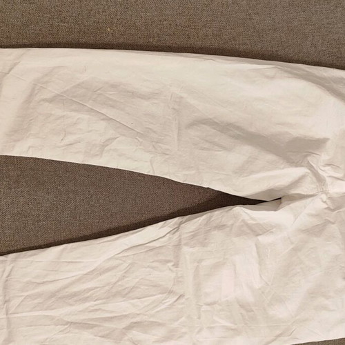 White women's cotton pants like new, summer jeans size 44