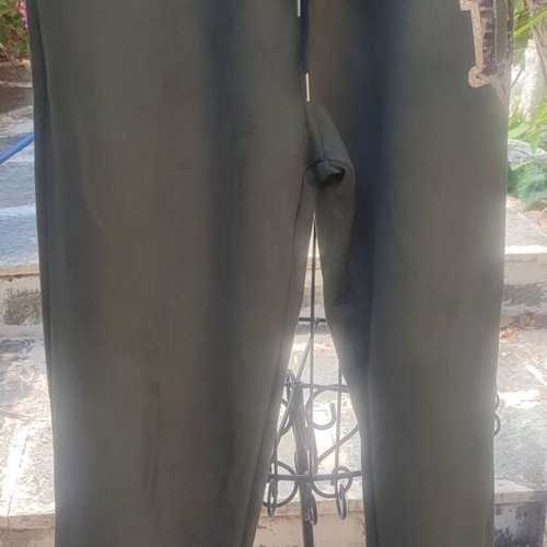 Pants new with elastic, 60% viscose, one size, olive color