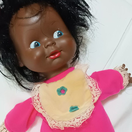 Stuffed cloth doll Cioccolina by El Greco like new, 1970s