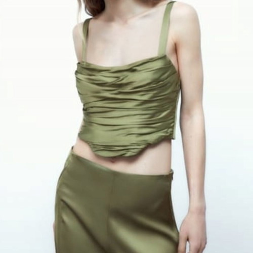 Zara corset top like new, green, size S