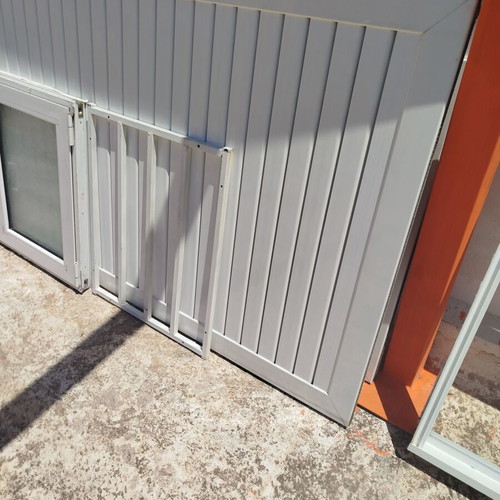 Aluminum balcony doors and windows with shutters used, set of 6