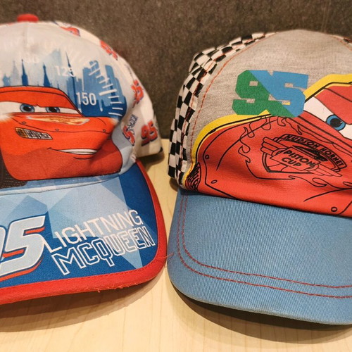 Lightning McQueen Cars kids hats used, pack of 2
