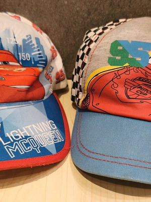 Lightning McQueen Cars kids hats used, pack of 2