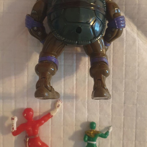 Donatello Ninja Turtles figure used with two Power Rangers gift