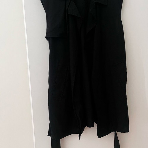 Long linen-type vest Bershka like new, black and gray