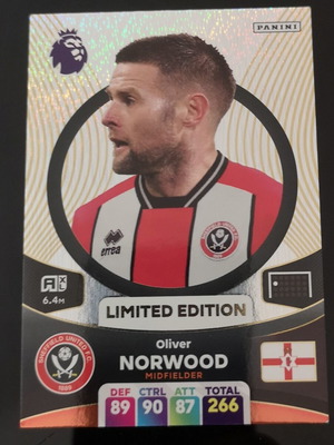 Oliver Norwood Limited Edition Panini Premier League 2024 Adrenalyn XL card