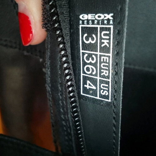 Geox leather boots size 36 like new, black