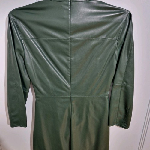 Leather dress new Zara green size S