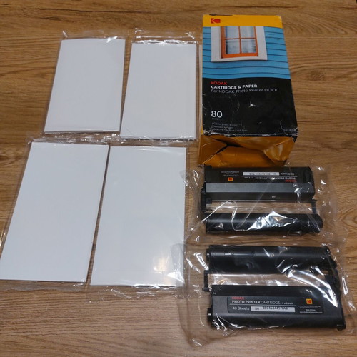 Kodak PHC-80 Photo Printer Cartridge and Paper Set new