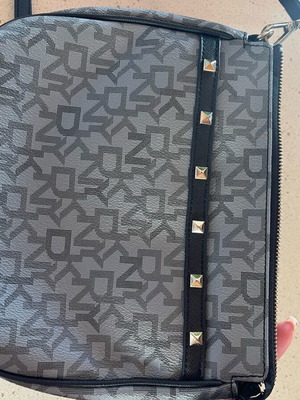 Τσάντα DKNY crossbody γκρι με μαύρο, σαν καινούργια