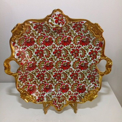 Vintage Alka Kunst (Kaiser) decorative plate with floral design 1958-1960