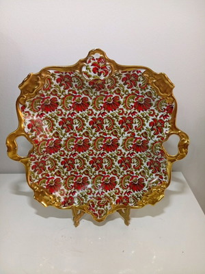 Vintage πιατέλα Alka Kunst (Kaiser) με floral σχέδια 1958-1960