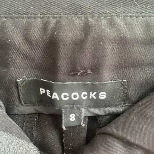 Peacocks Women's High-Waisted Pants Used Black Size 8 (EU 36)