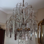 Chandelier with crystals like new, 94 crystals