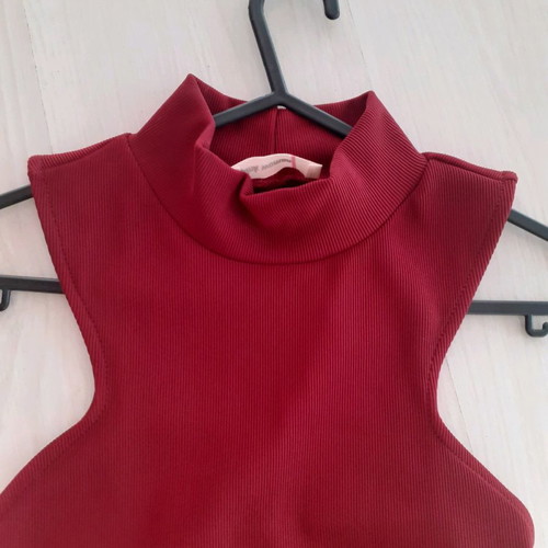 Rib dress new burgundy Small from Pink Woman