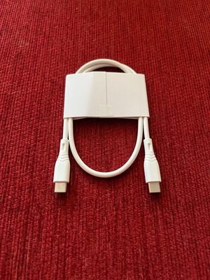 Καλώδιο USB-C σε USB-C καινούριο, λευκό, μήκους 50 εκ