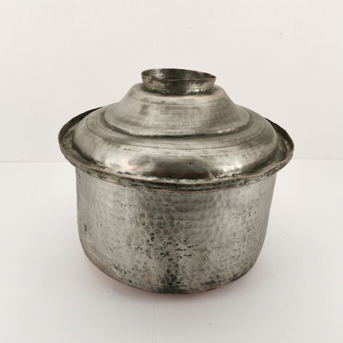 Hammered copper teczeres used, circa 1900