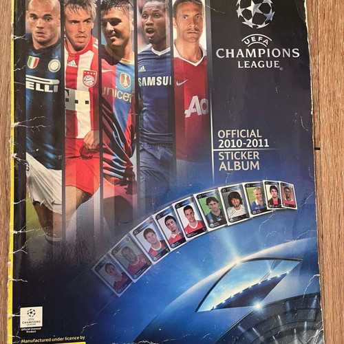 Panini Champions League 2010-11 Album used with 414 stickers