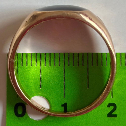 Gold Tone Signet Rings Set size 10 with cosmetic defects