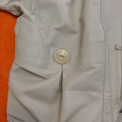 Leather jacket new white in sizes M and L