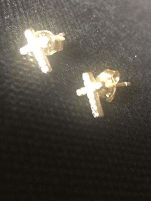 Silver gold-plated earrings pair new