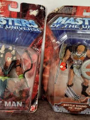 Masters of the Universe 200X φιγούρες He-Man και Beast Man sealed unopened