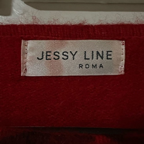 Angora sweater used, red, size S, Jessy Line Roma