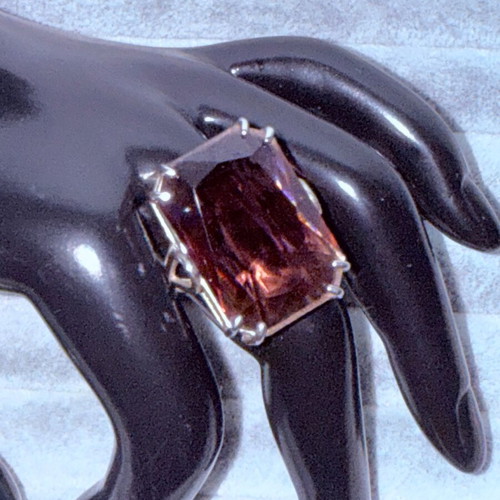 Silver evening ring Etalon Jenavi with Swarovski stone new