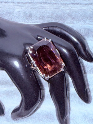 Silver evening ring Etalon Jenavi with Swarovski stone new