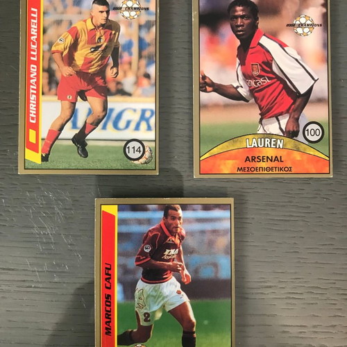 Konstantinidis Champions 2002 cards used, set of 3