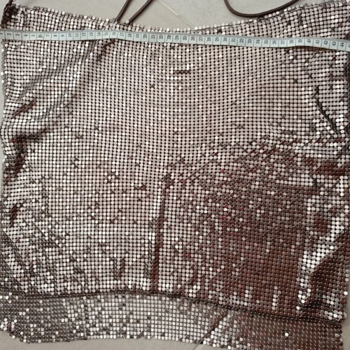Y2K Ozone Aluminium Mesh Top Like New, Gold, Adjustable Back