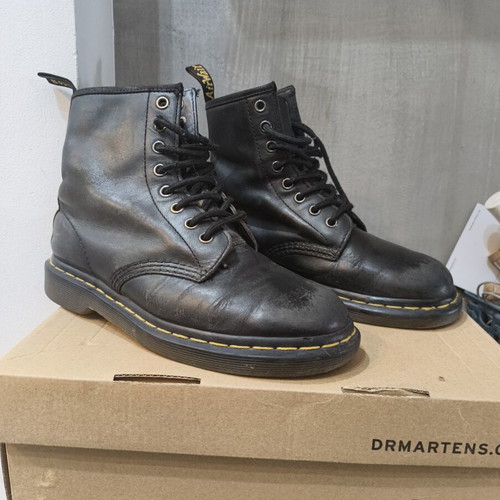 Doctor Martens Basic Black Real Leather Boots used