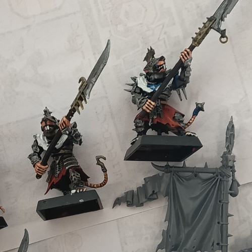 Warhammer Skaven Stormvermin Full Command Group 20 Plastic Figures