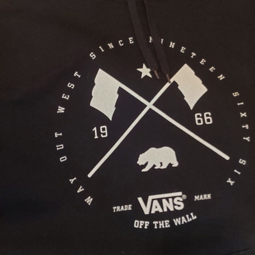 Vans men's hoodie like new, black, size XL