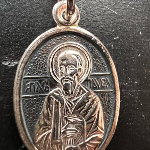 Silver Saint Paul pendant new 925