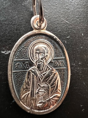 Silver Saint Paul pendant new 925
