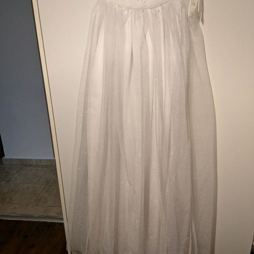 Bridal additional skirt like new, white and silver