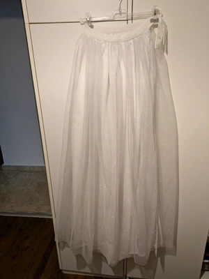 Bridal additional skirt like new, white and silver