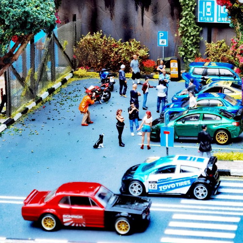 Diorama 1/64 location-themed like new, handmade