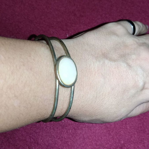 Bracelet and heart from rose quartz used, pink and silver