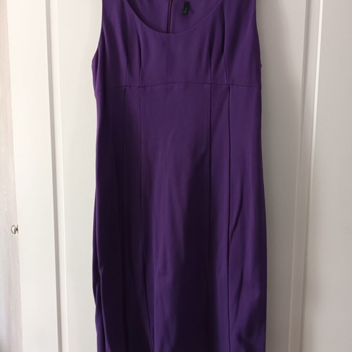 Benetton Midi Dress size Medium purple, new, cotton with lycra